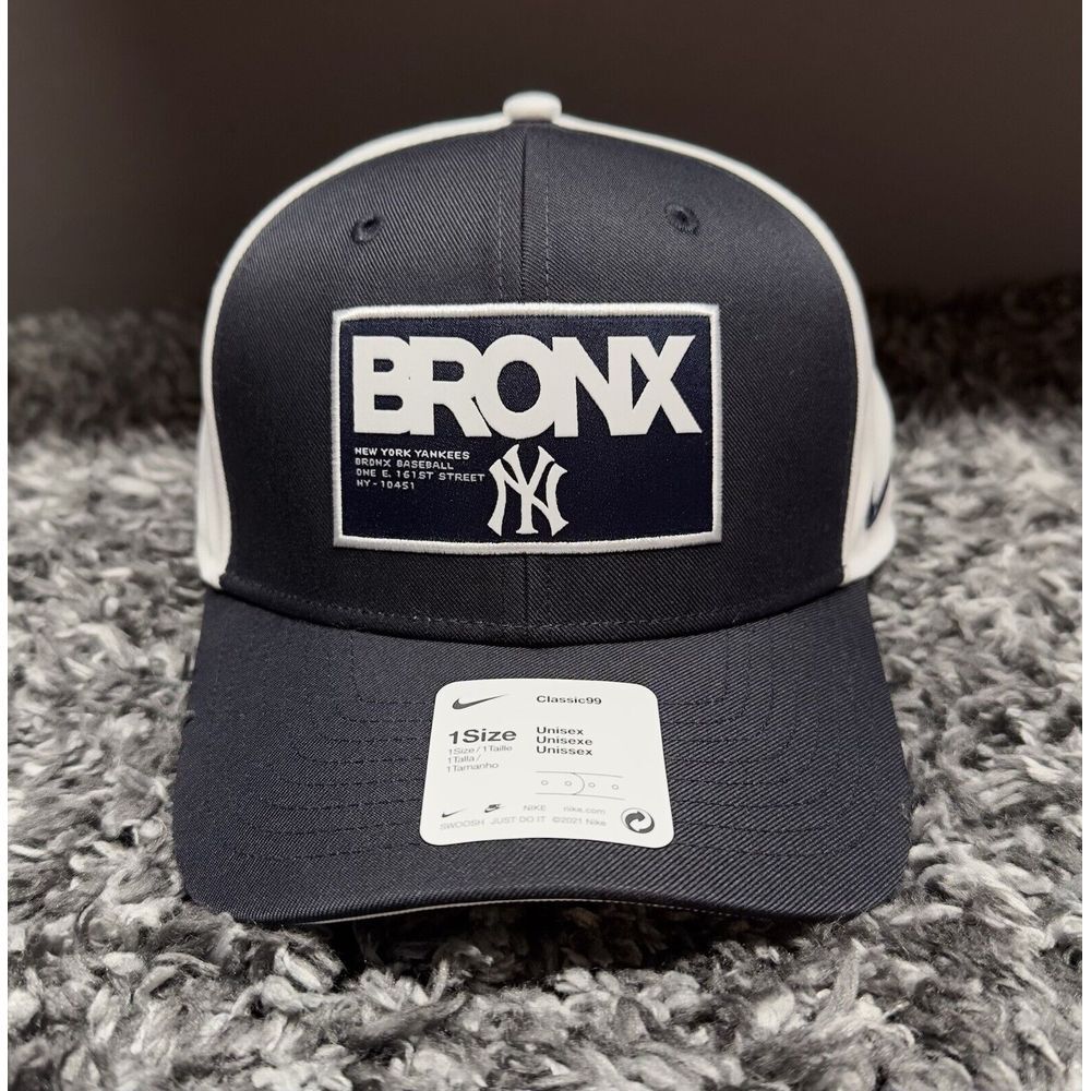 New York Yankess Nike Hat Cap Snapback Classic99 Blue White Dri Fit Adjustable
